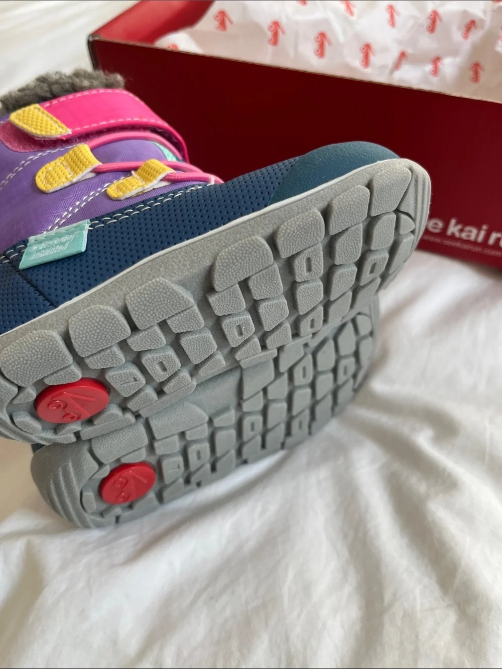 NWT See Kai Run Gilman waterproof insulated snow boots purple teal colorful